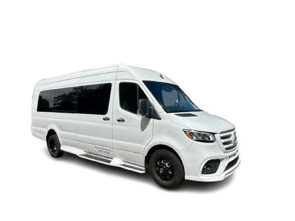 14 PASSENGER WHITE SPRINTER LIMOUSINE