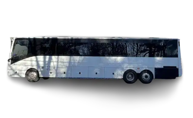 45 PASSENGER WHITE LUXURY PARTY BUS
