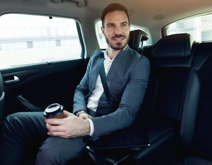 Inside a Romantique Limousines corporate vehicle in Staten Island and Brooklyn